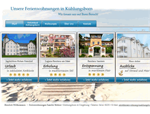 Tablet Screenshot of ferienwohnung-kuehlungsborn.com